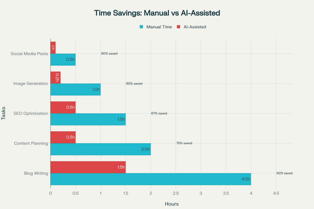 Time Savings Across Content Tasks